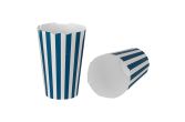 16 oz Blue & White Stripe Paper To Go Fry Cup