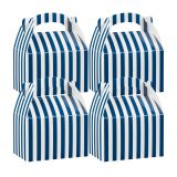 Blue & White Stripe Paper Lunch Box