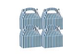 Blue & White Stripe Paper Lunch Box
