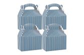 Blue & White Stripe Paper Lunch Box