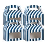 Blue & White Stripe Paper Lunch Box