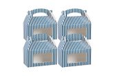 Blue & White Stripe Paper Lunch Box