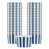 3 oz Round Blue & White Stripe Paper Cup