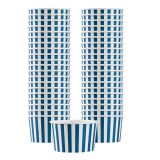 12 oz Round Blue & White Stripe Paper Cup