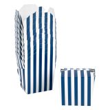 8 oz Square Blue & White Stripe Noodle Take Out Container