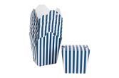 16 oz Square Blue & White Stripe Noodle Take Out Container