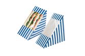 Triangle Blue & White Stripe Paper Large Sandwich Box