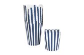 16 oz Round Blue & White Stripe Noodle Take Out Container
