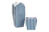 26 oz Square Blue & White Stripe Noodle Take Out Container