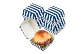 Blue & White Stripe Paper Slider Box