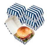 Blue & White Stripe Paper Slider Box