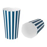 20 oz Blue & White Stripe Paper To Go Fry Cup