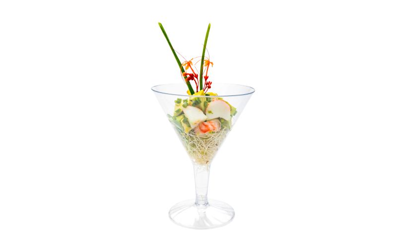 8 oz Clear Plastic Martini Glass