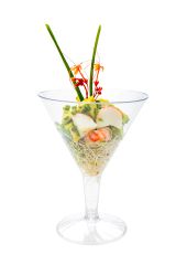 8 oz Clear Plastic Martini Glass