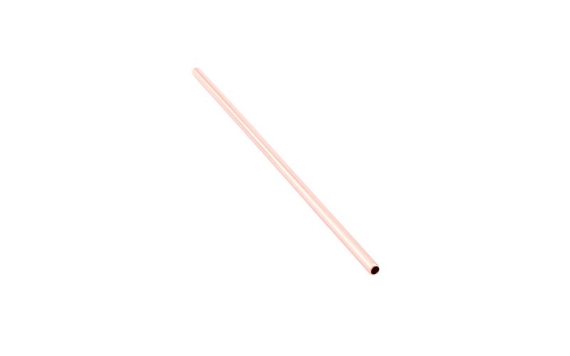 Copper-Plated Stainless Steel Straw - 7.5in