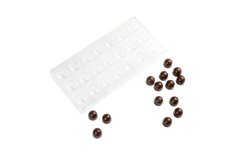 Polycarbonate Half Sphere Chocolate Mold, 21-Compartment