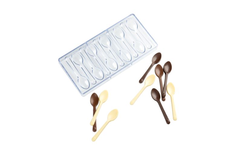 Polycarbonate Spoon Candy/Chocolate Mold - 10-Compartment