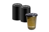 Round Black PLA Plastic Flat Lid