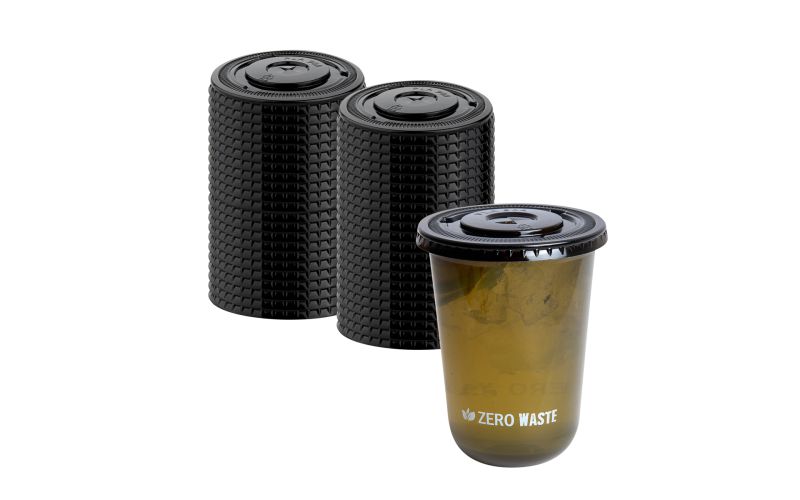 Round Black PLA Plastic Flat Lid