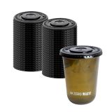 Round Black PLA Plastic Flat Lid