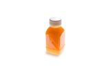 8 oz Square Clear Plastic Juice Bottle with Safety Cap