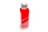 16 oz Square Clear Plastic Juice Bottle with Safety Cap