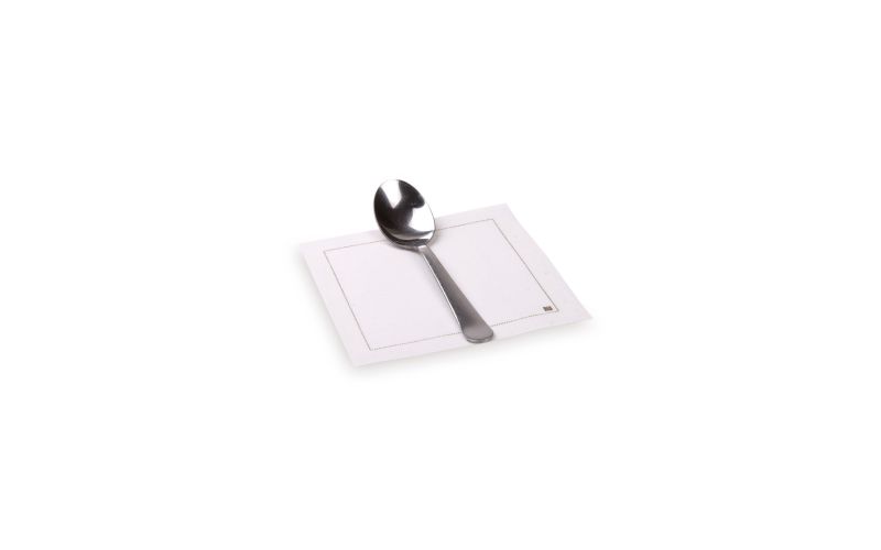 Square Ecru Cotton Cocktail Napkin, Organic - 4.5in x 4.5in