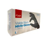 Large Powder Free Nitrile Black Gloves