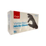 Extra Large Powder Free Nitrile Black Gloves