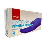 Medium FineTOUGH Powder Free Nitrile Blue Gloves