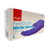 Large FineTOUGH Powder Free Nitrile Blue Gloves