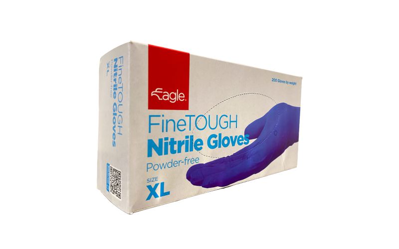 Extra Large FineTOUGH Powder Free Nitrile Blue Gloves