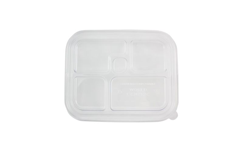 Plastic 5-Compartment Bento Box Lid