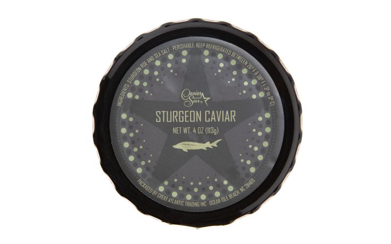 Amber Kaluga Hybrid Sturgeon Caviar 4oz