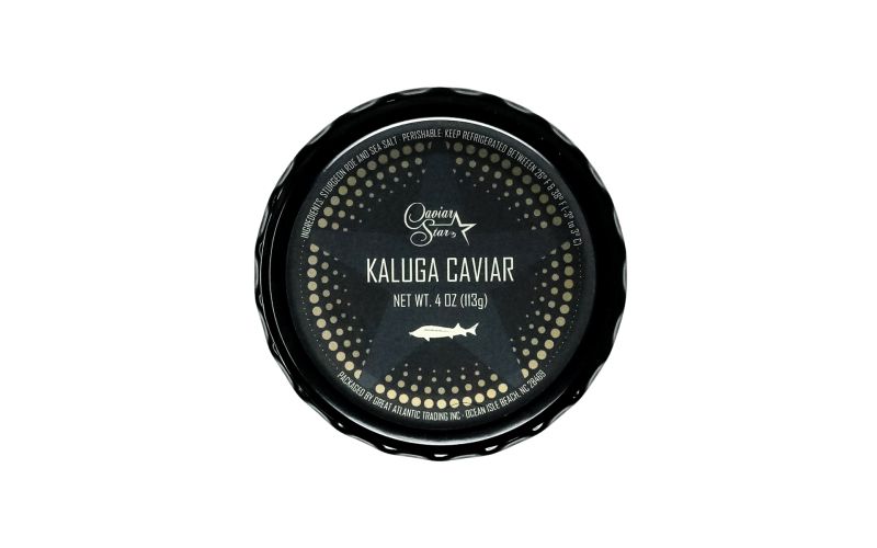Amber Kaluga Hybrid Sturgeon Caviar 4oz